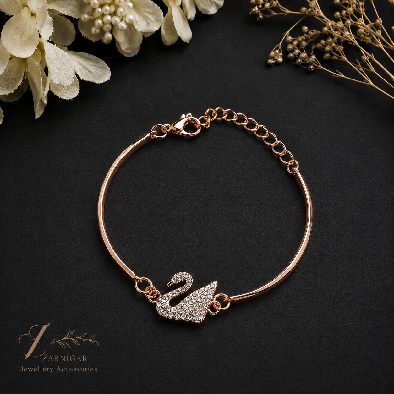 Gold Dimond Duck Bracelet
