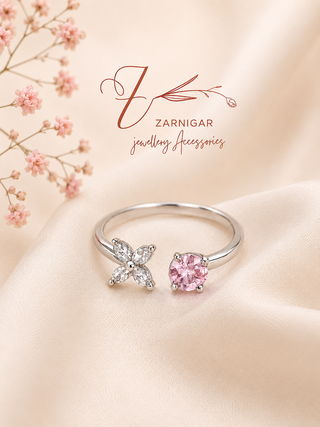 Pink Flower Ring