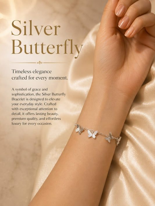 Silver Butterfly Bracelet
