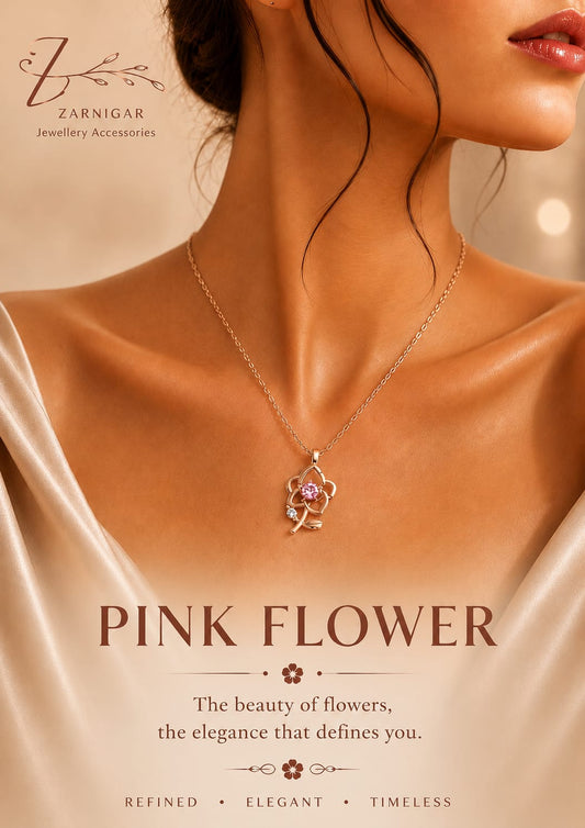 Pink Flower Necklace