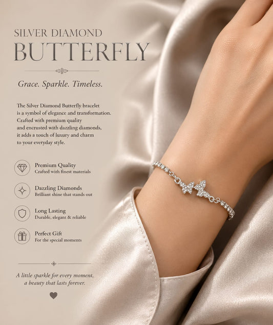 Silver Diamond Bracelet