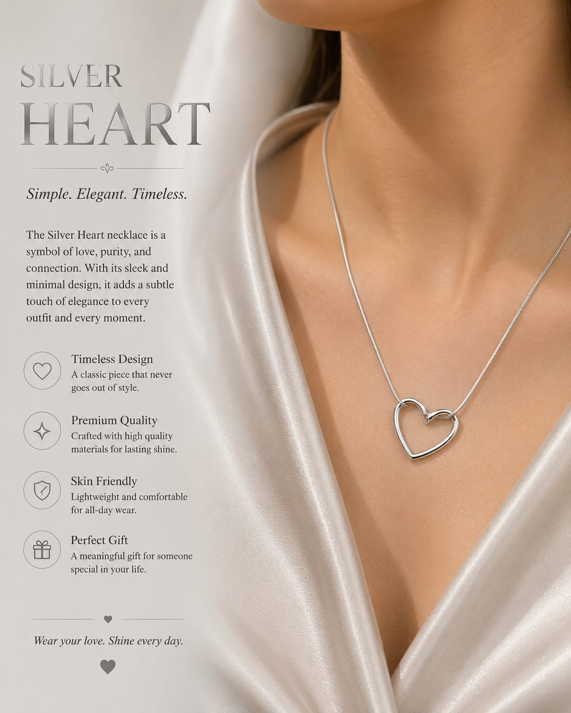 Silver Heart Necklace
