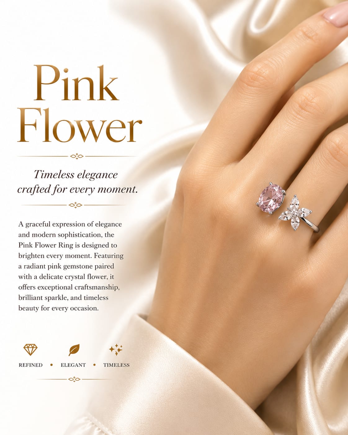 Pink Flower Ring